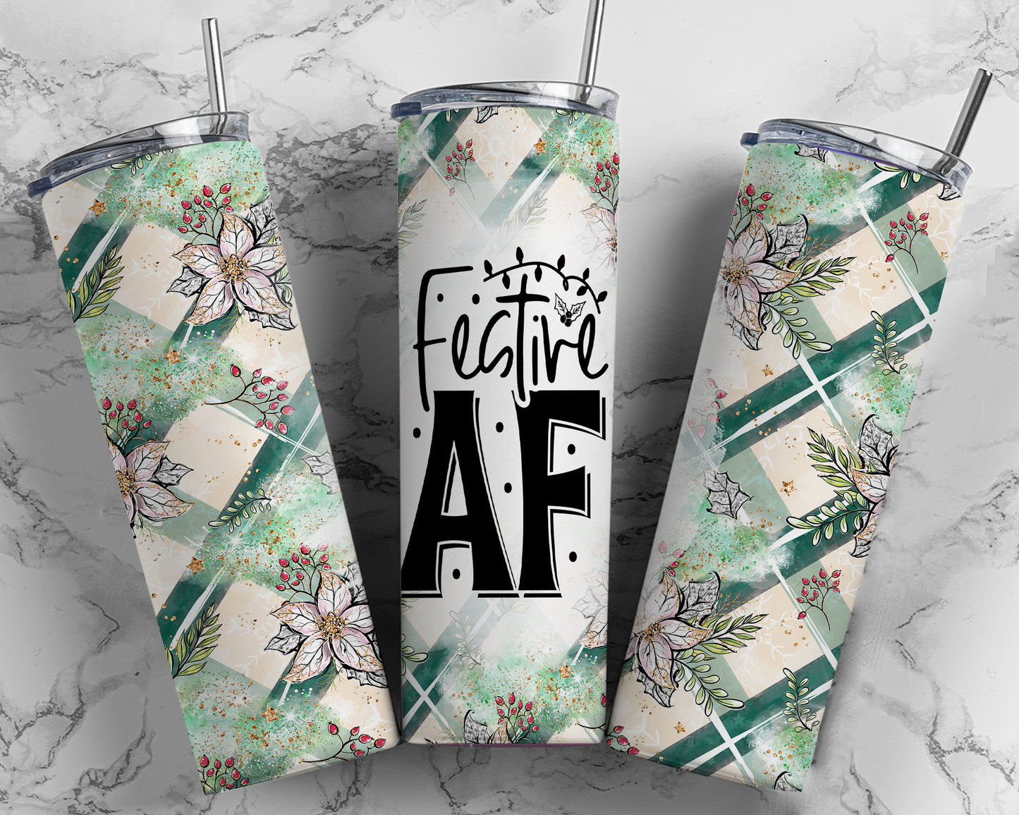 Festive AF | 20oz Christmas Tumbler