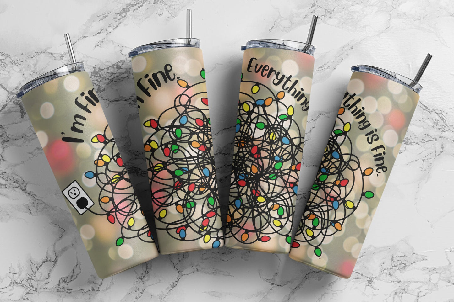I'm Fine Everything is Fine | 20oz Christmas Tumbler